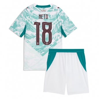 Billige Fotballdrakt Portugal Pedro Neto #18 Replika Bortedraktsett Barn VM 2026 Kortermet (med bukser)